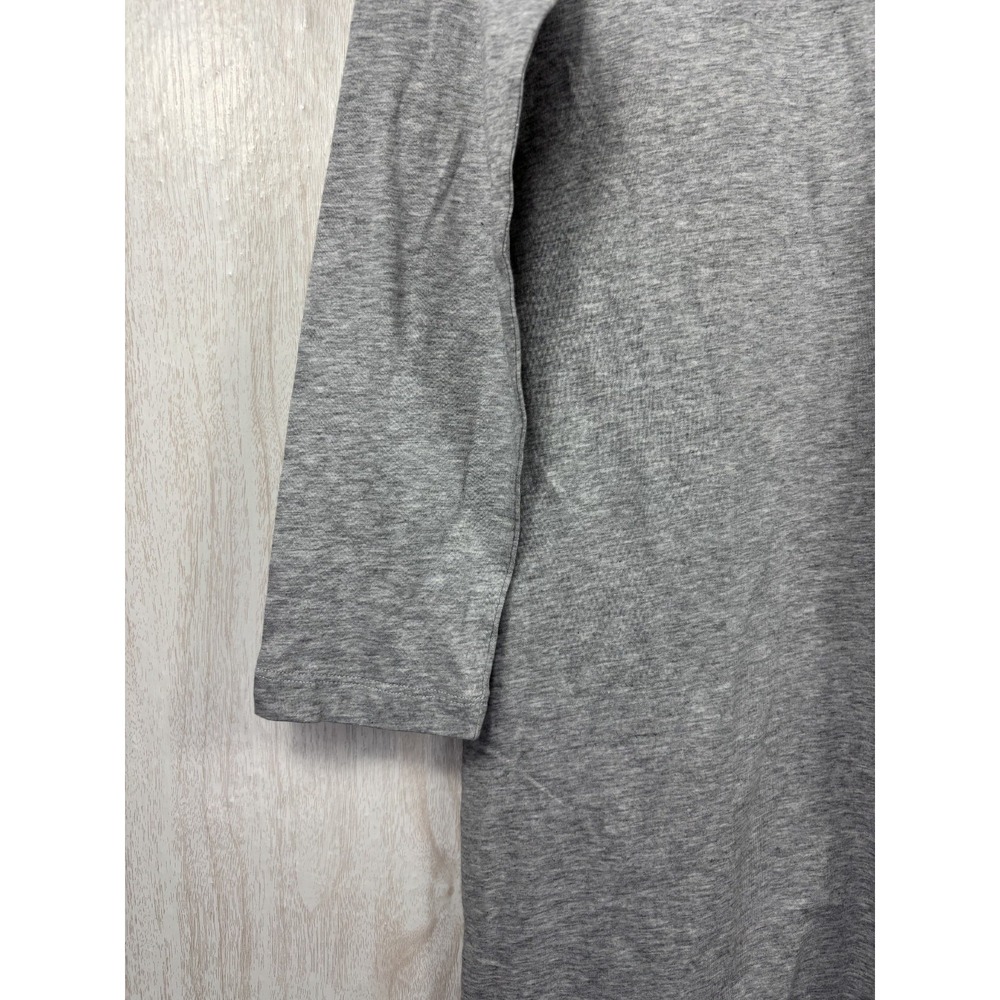 Kule Turtleneck T-Shirt Dress Womens Medium Gray 100% Cotton Jersey Minimalist - Picture 6 of 7